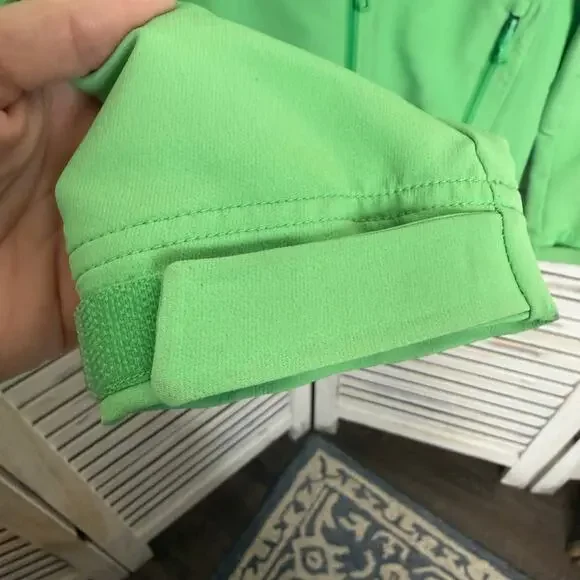 PATAGONIA Women's S Simple Guide Hoodie Lime Green Zip Front Outdoor Jacket - Picture 9 of 16